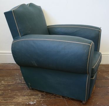 Blue French Moustache Chair